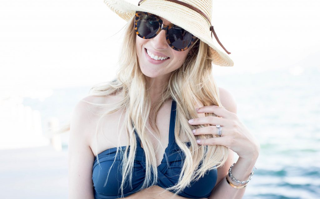 Emily Farren Wieczorek of Two Peas in a Prada wears a bikini from Seafolly Swim - months after having a baby - and talks about the pressures of "bouncing back" in partnership with Zappos