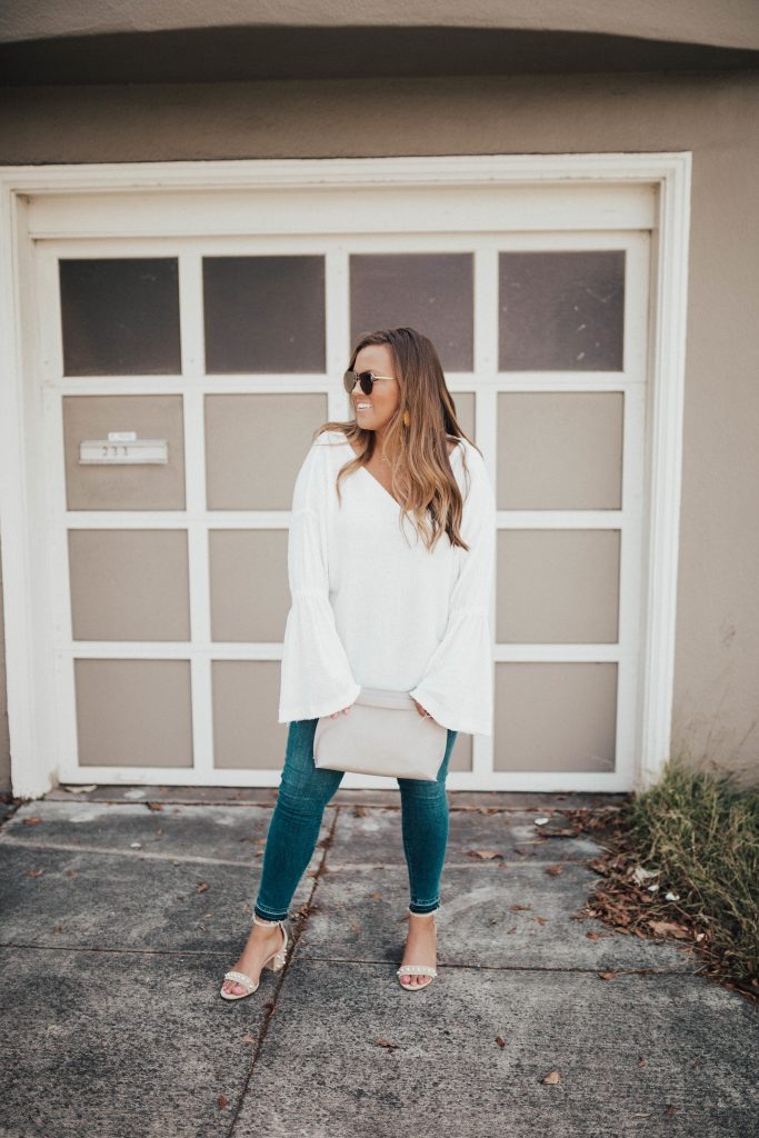 Ashley Zeal from Two Peas in a Prada shares a Free People thermal bell sleeve top from Nordstrom and whys she loves this trend so much. 