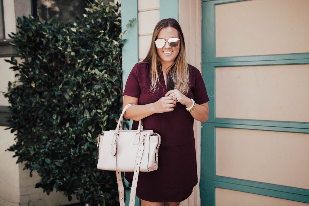 Ashley Zeal from Two Peas in a Prada shares the best dress under $50 -- it comes in seven colors and is perfect for fall. 