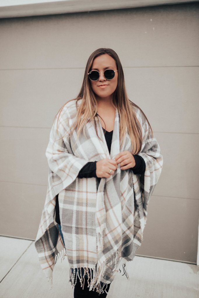 Ashley Zeal from Two Peas in a Prada shares 3 capes under $50. It's the perfect fall accessory. 