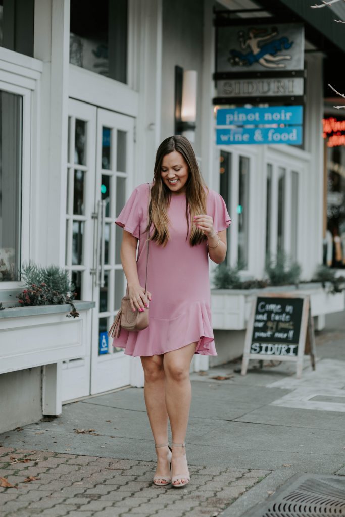 Ashley Zeal from Two Peas in a Prada shares a Valentine's Day Gift Guide and a perfect ruffle dress to wear for the occasion. 