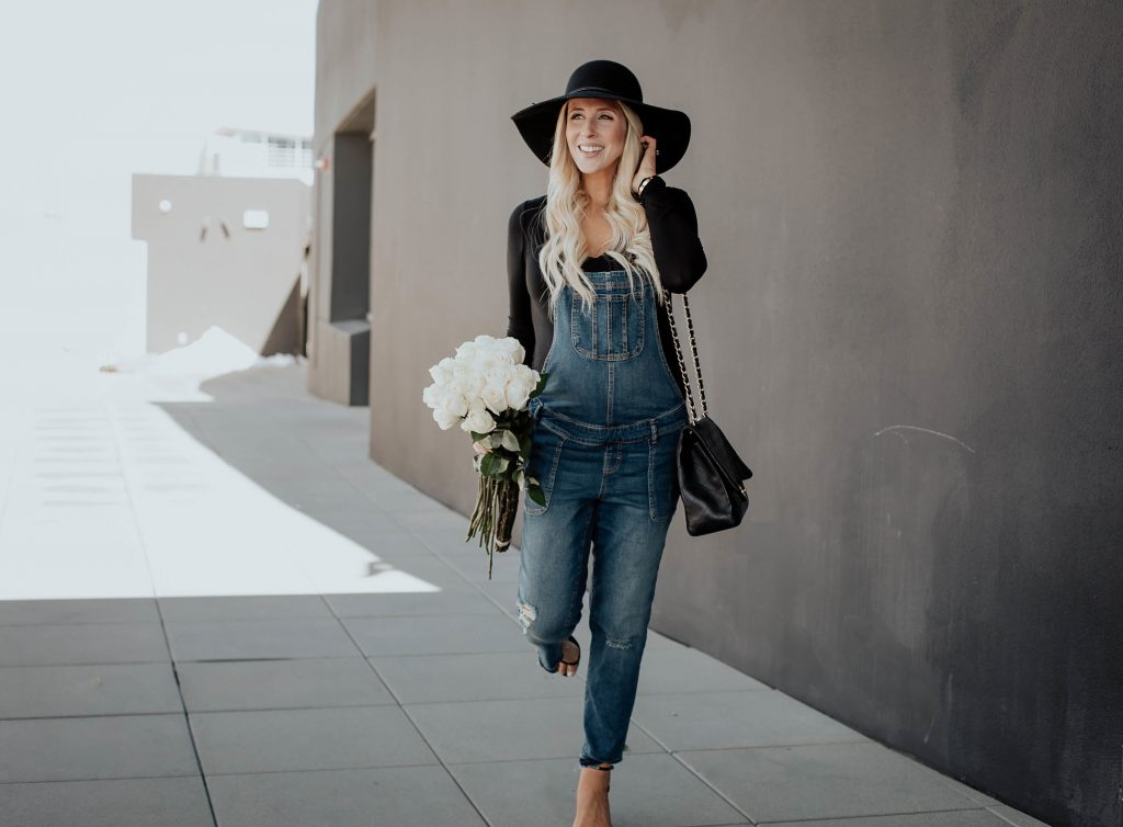 Emily Farren Wieczorek talks about her newfound love for overalls and shares her favorite pair from Motherhood Maternity at Macy's.