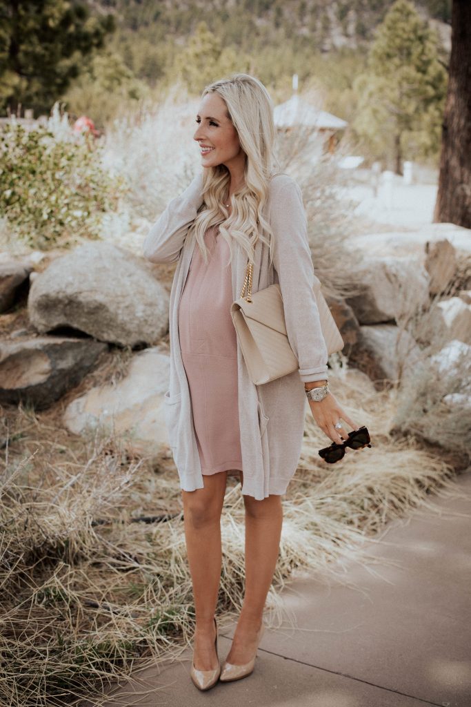Emily Farren Wieczorek of Two Peas in a Prada shares her love for this amazing blush pink shirt dress - for under $50 - available at Nordstrom. 