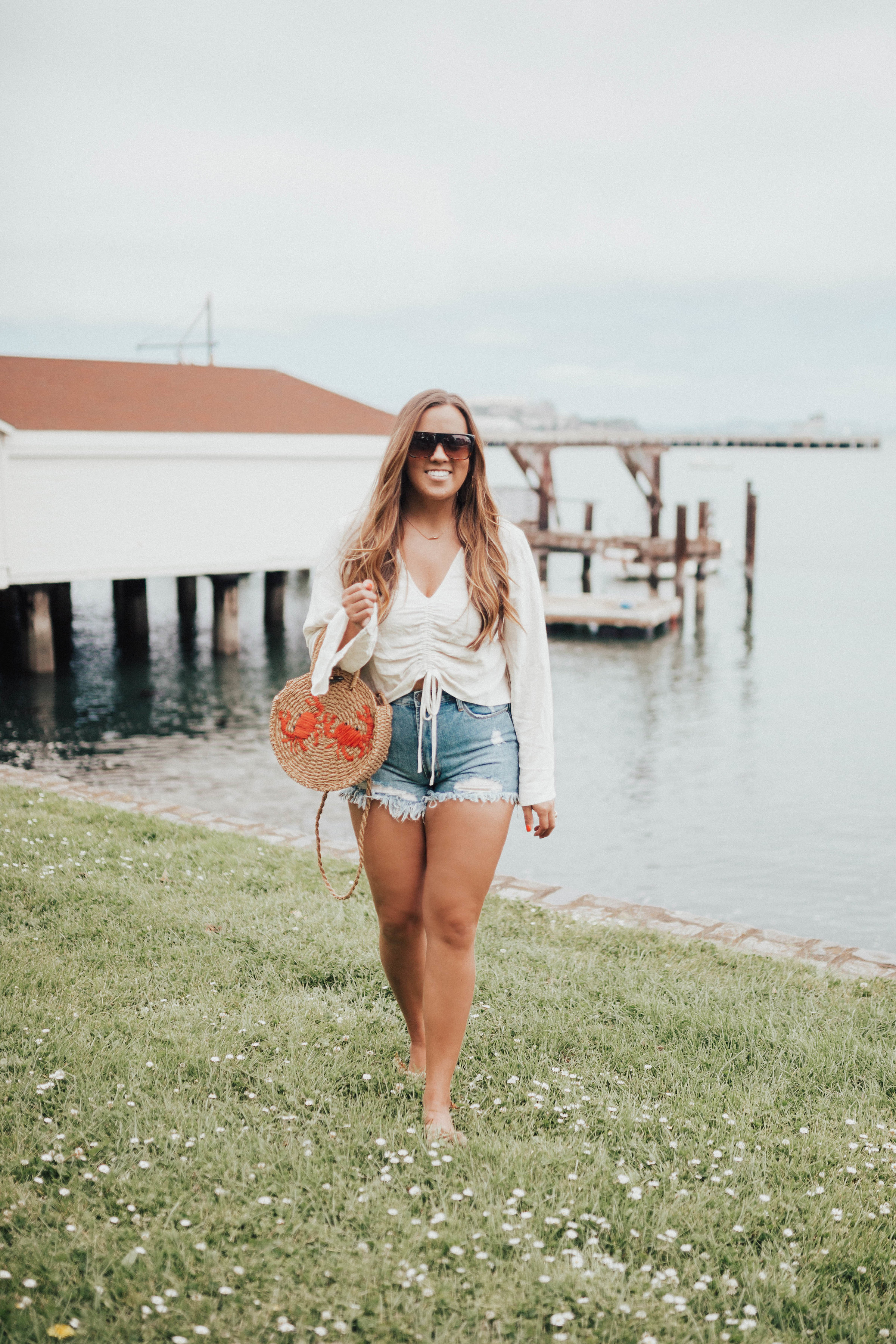 Ashley Zeal from Two Peas in a Prada shares the best jean shorts under $50. They are available at Nordstrom. 