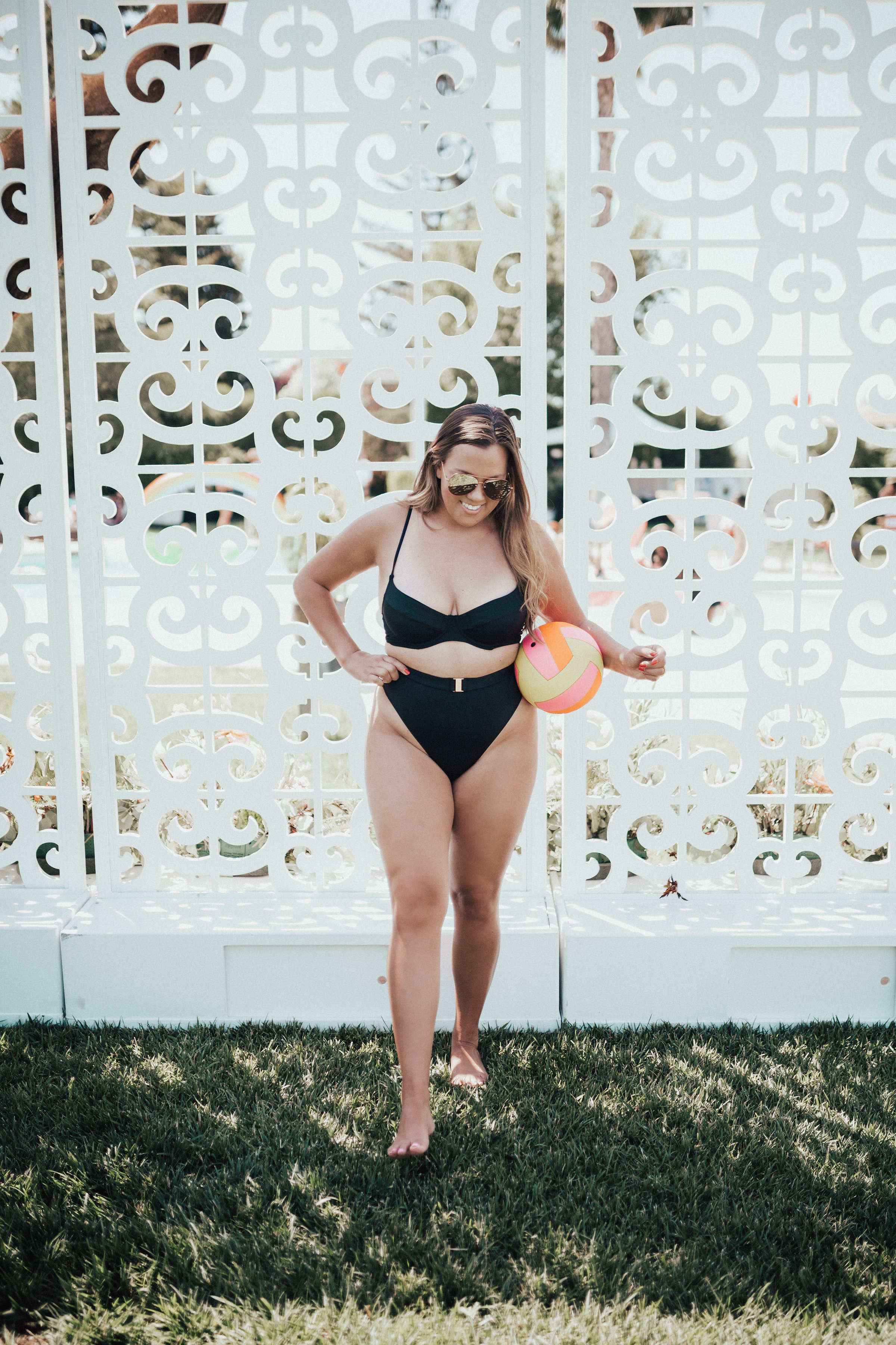 Ashley Zeal from Two Peas in a Prada shares why she started wearing bikinis again. She is wearing an Onia bikini designed by We Wore What avaialable at Zappos. 