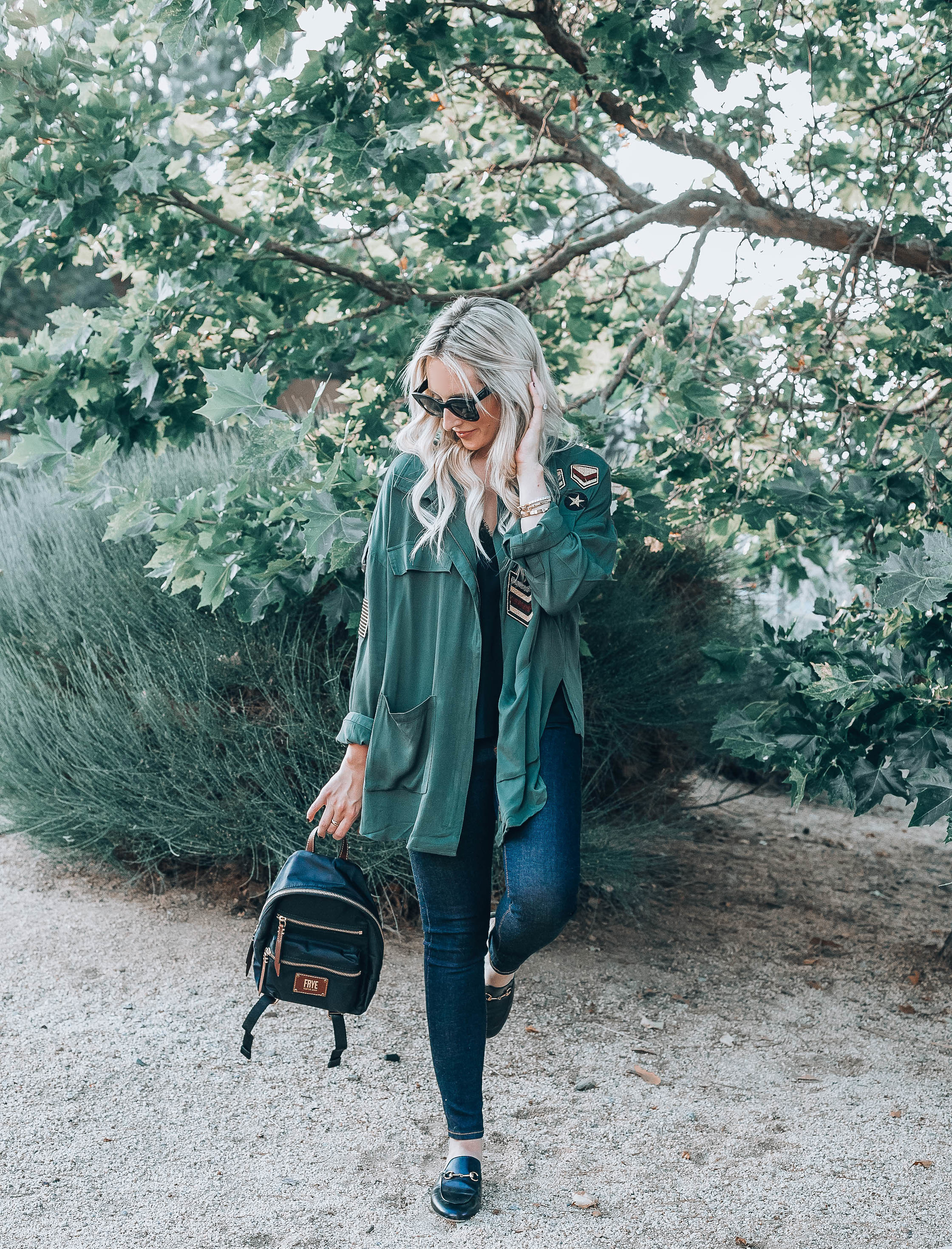 Emily Farren Wieczorek of Two Peas in a Prada talks about how her Frye Backpack helps her get going in the morning.