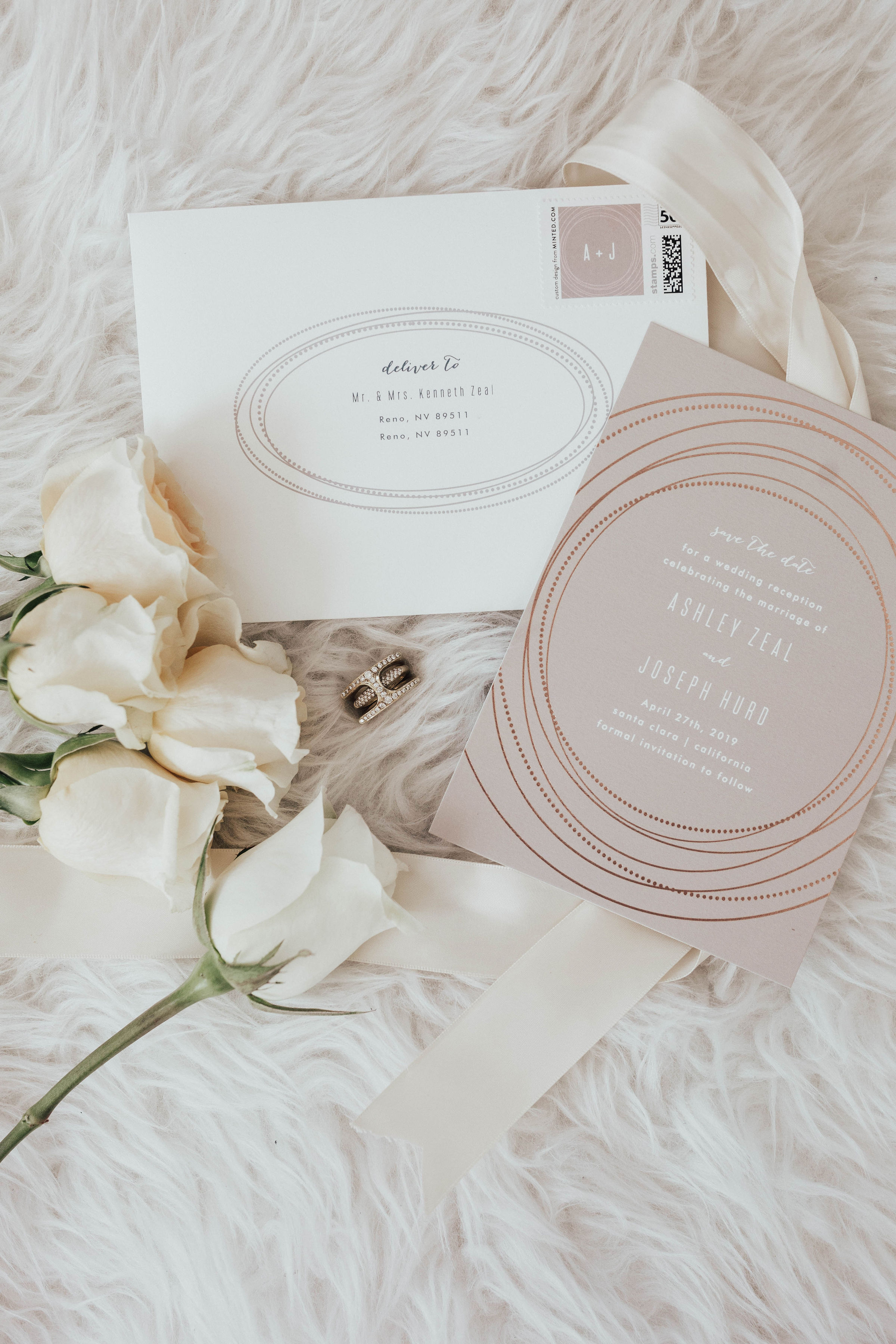 San Francisco Blogger, Ashley Zeal from Two Peas in a Prada shares her wedding save the dates from Minted Weddings. Plus a 25% off code!