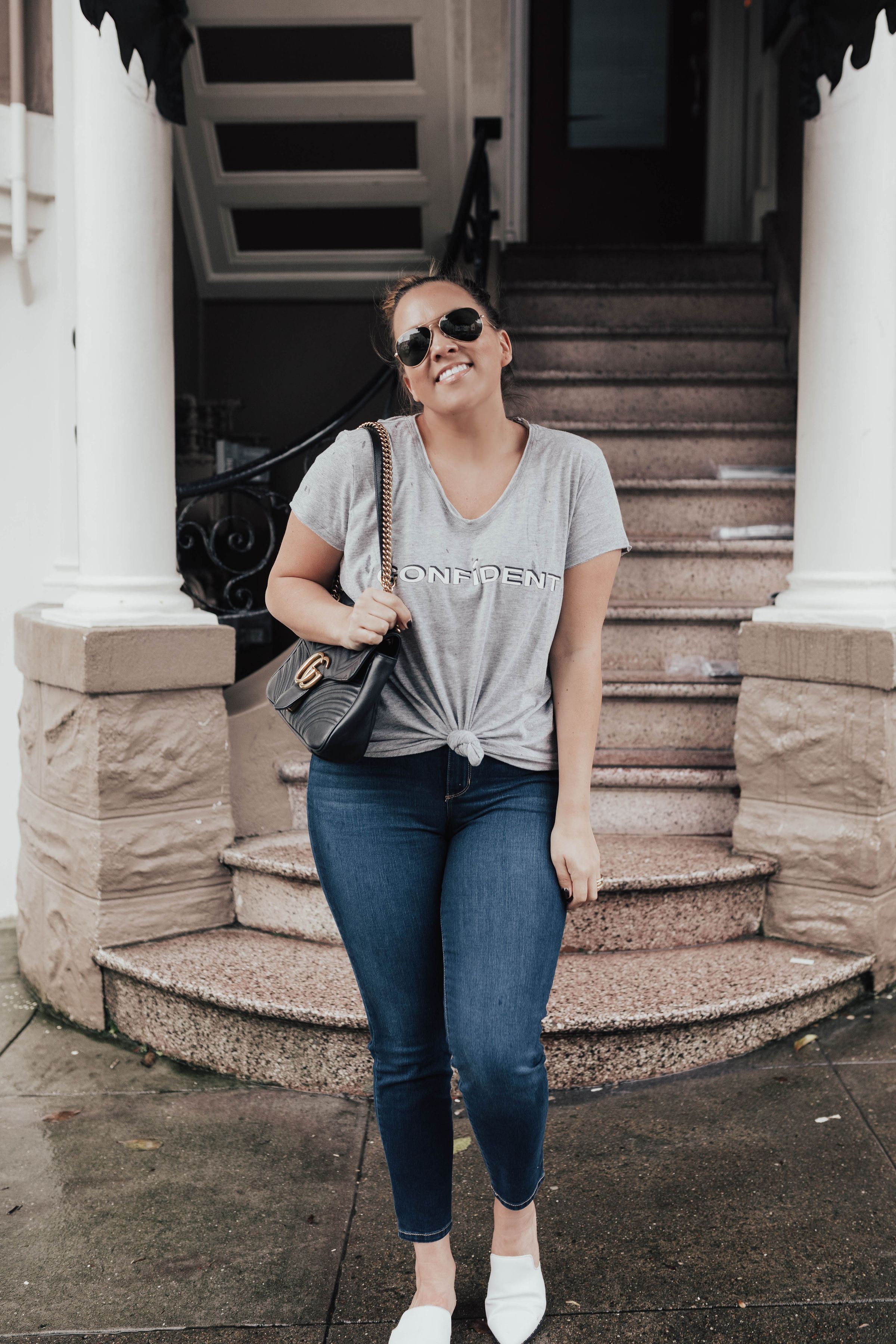 San Francisco blogger, Ashley Zeal from Two Peas in a Prada chats about feeling confident. She is wearing the new Sofia denim line from Walmart. 