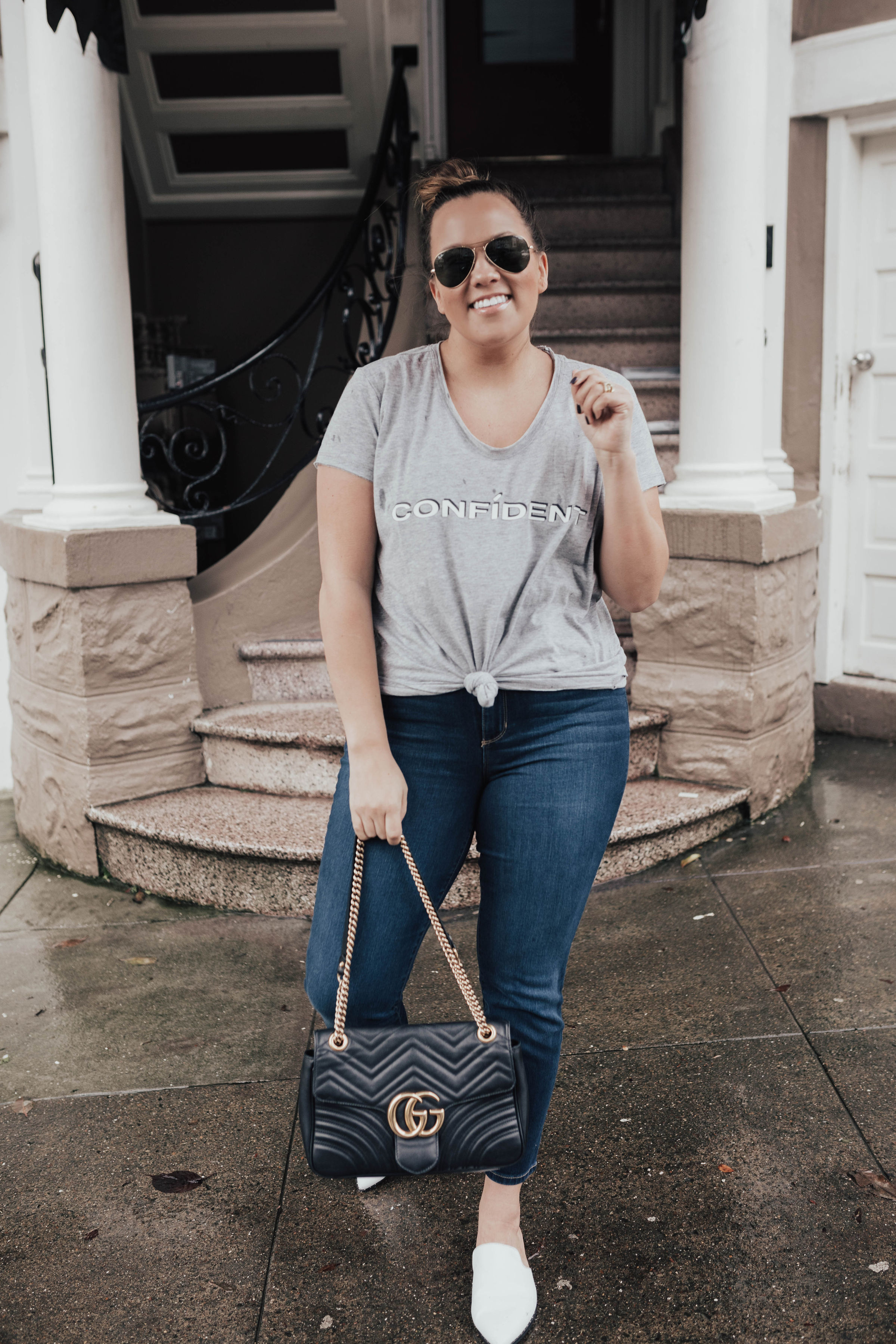 San Francisco blogger, Ashley Zeal from Two Peas in a Prada chats about feeling confident. She is wearing the new Sofia denim line from Walmart. 