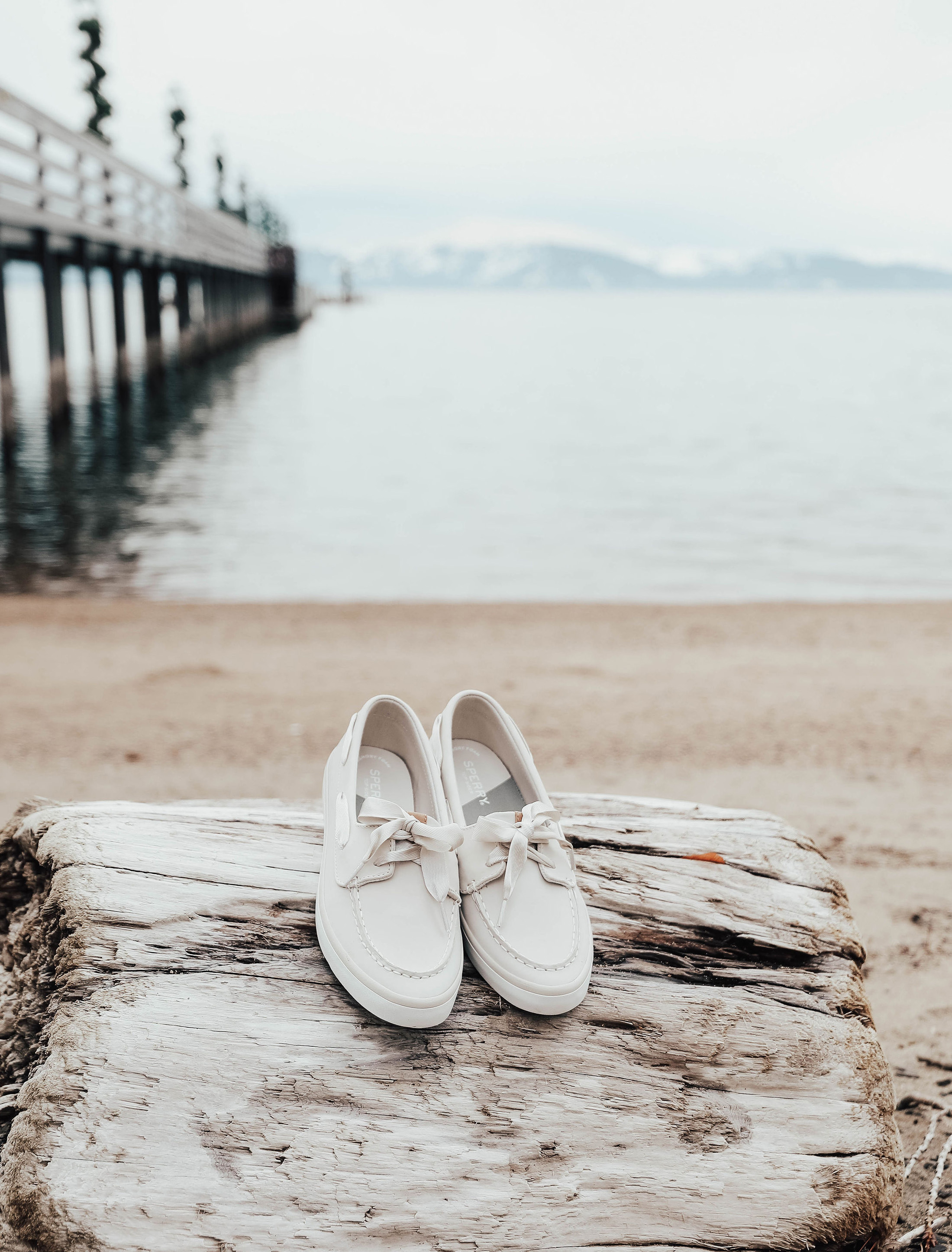 Reno Nevada Blogger, Emily Farren Wieczorek spends an afternoon at Glenbrook, Lake Tahoe wearing The Sperry Sailor Boat Shoe - a new take on a timeless classic