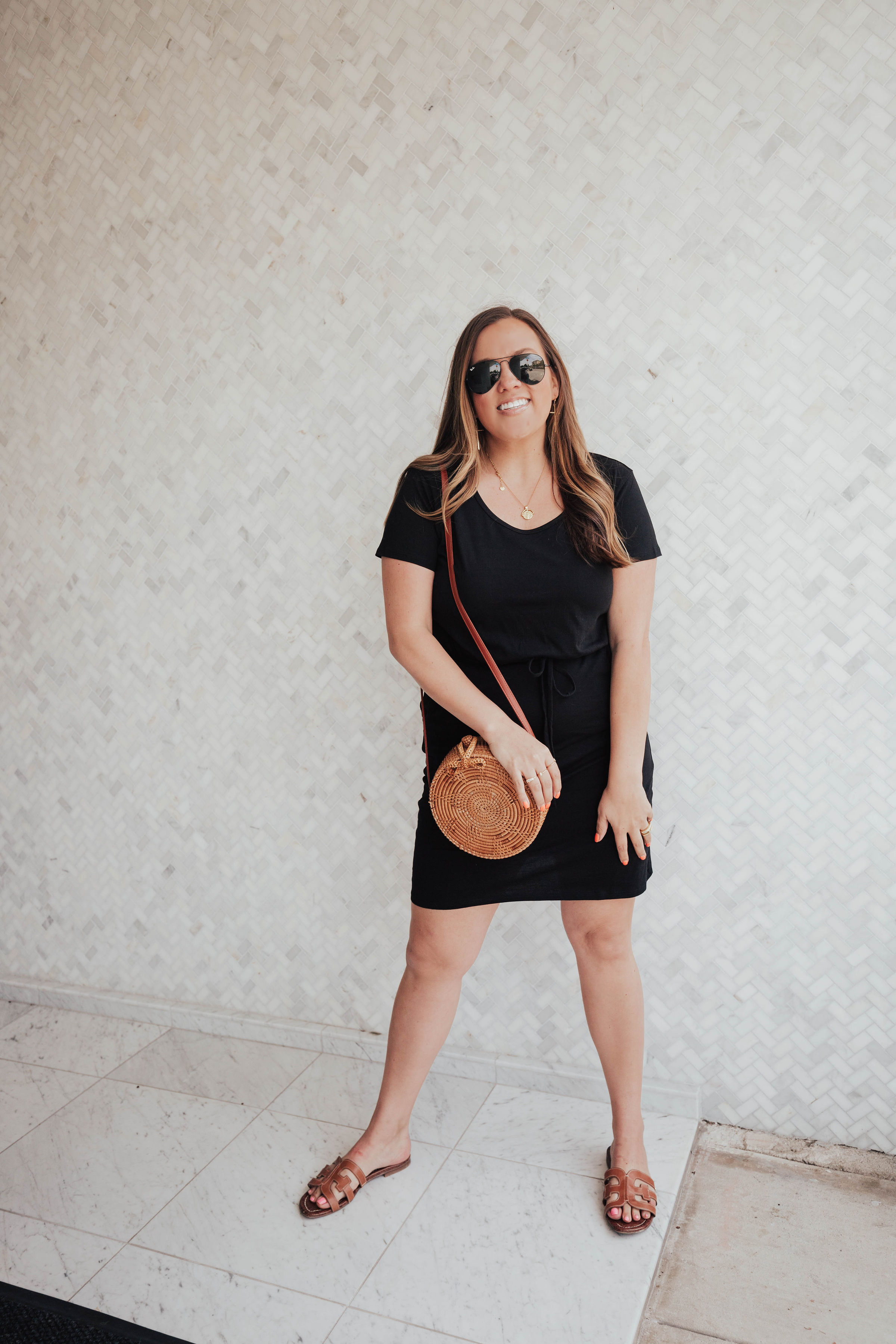 San Francisco Blogger, Ashley Zeal from Two Peas in a Prada shares an everyday black dress from Zappos! She is wearing the organic brand, PACT! 