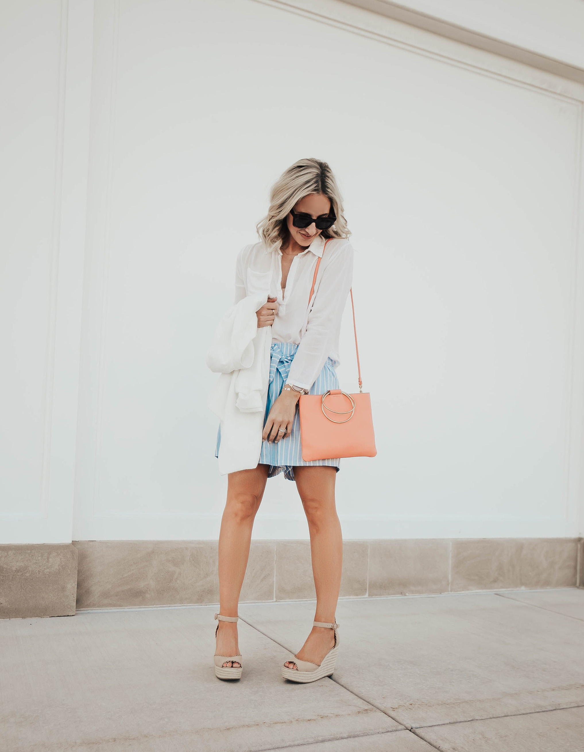 Reno Nevada Blogger, Emily Farren Wieczorek of Two Peas in a Prada shares her new addition to her handbag collection - a coral stunner from Thacker via Zappos