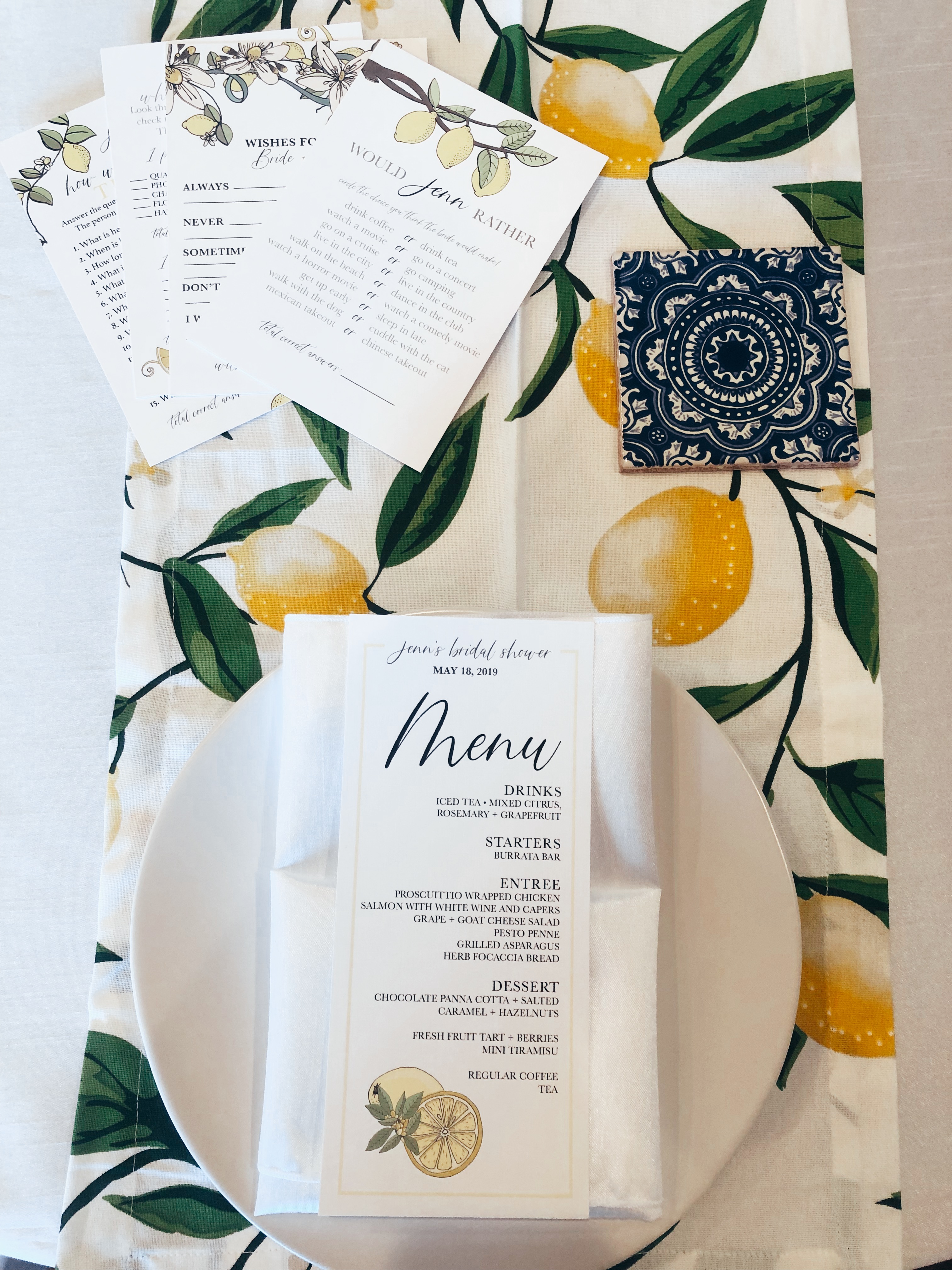 Reno, Nevada Blogger, Emily Farren Wieczorek of Two Peas in a Prada shares the Amalfi Coast Themed Bridal Shower that she threw for her sister! 