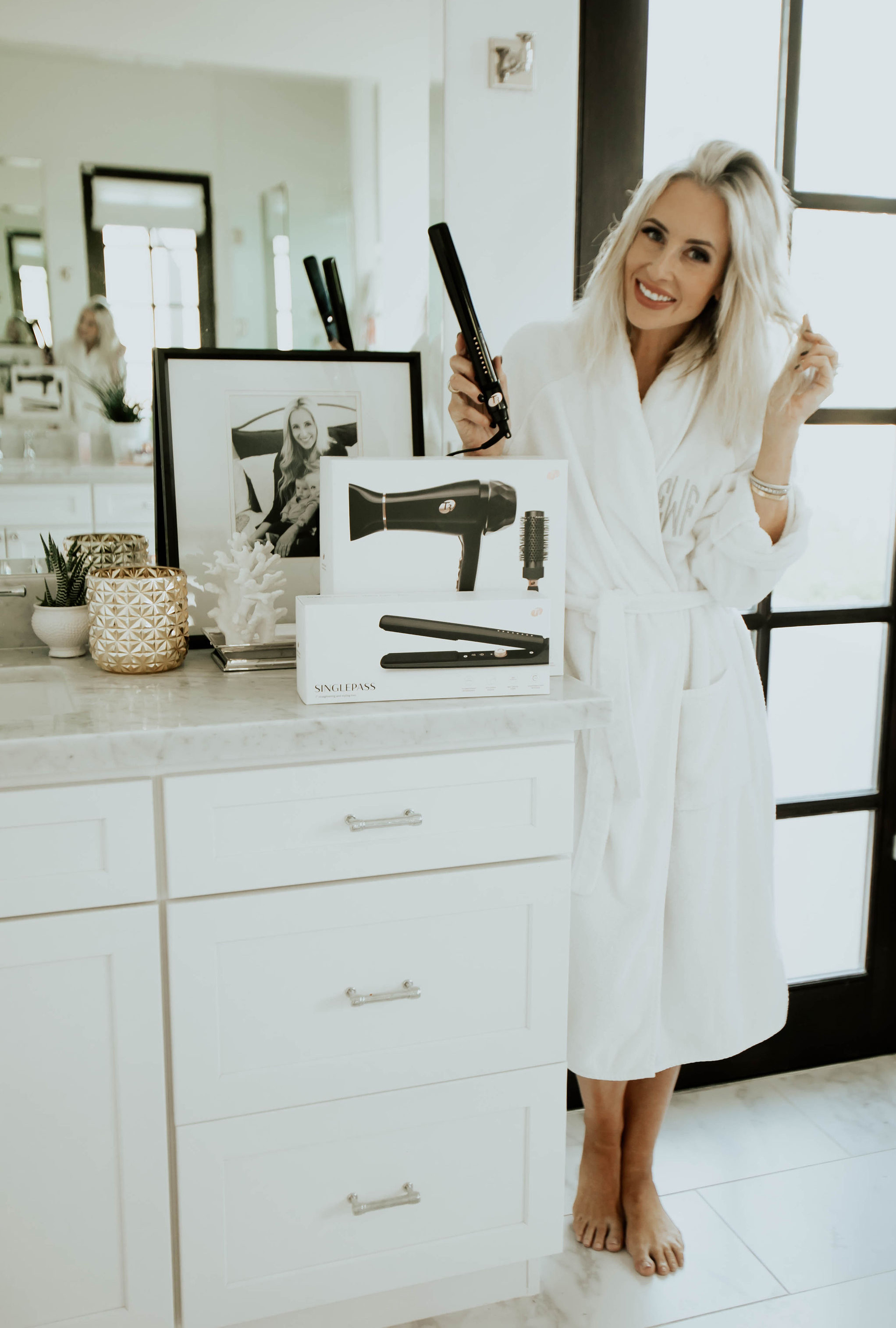 Reno, Nevada Blogger, Emily Farren Wieczorek shares How To Curl Your Hair With A Straightener - a step by step tutorial and a HUGE QVC deal on T3 Hair Tools.